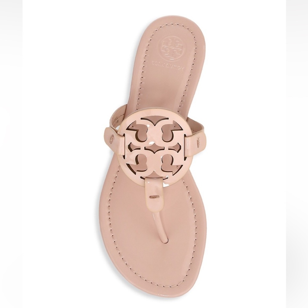 Authentic TORY BURCH Miller Slipper Sandals Sea Shell Pink US 8.5